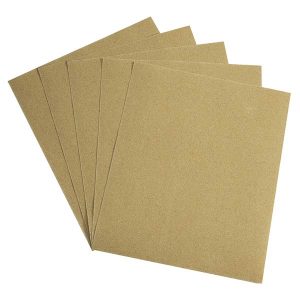 Lot de 5 Papiers Silex - Abrasif de base pour les travaux les plus courants. 280 mm x 230 mm. Présentation libre service. - ABRASIFS