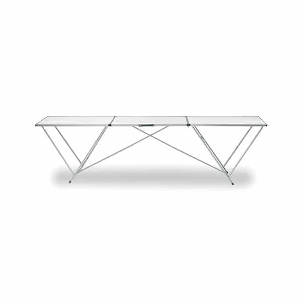 Table à Tapisser Aluminium 3 mètres – Support et cadre aluminium. Plateau de 3 mm en MDF plaqué stratifié. – Ciret